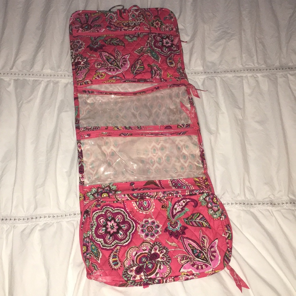 Vera Bradley Pink Floral Hanging Travel Organizer